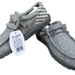 Hey Dude Men's Wally Wool Slip on Shoes Color Grey Size M12